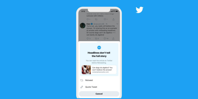 Twitter attiva la funzione “leggi prima di condividere” su iOS