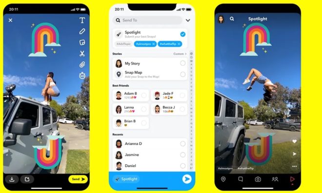 Snapchat lancia la sfida a TikTok con Spotlight