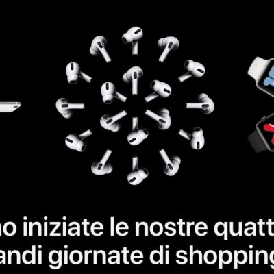 Apple dà inizio alle quattro giornate di shopping con Gift Card fino a 150€