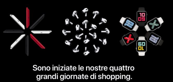 Apple dà inizio alle quattro giornate di shopping con Gift Card fino a 150€
