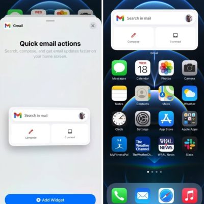 Gmail si aggiorna: arrivano i widget in home su iOS 14