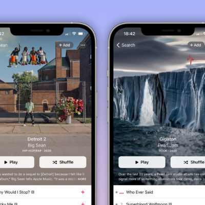 Apple Music: arrivano le copertine animate per gli album con iOS 14.3 e macOS Big Sur 11.1