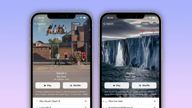 Apple Music: arrivano le copertine animate per gli album con iOS 14.3 e macOS Big Sur 11.1