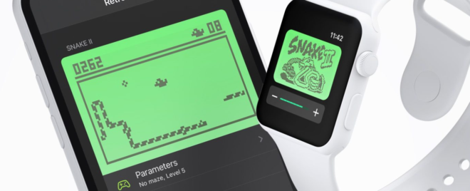 Snake ritorna su iPhone e Apple Watch con Retro Widget 2
