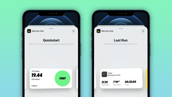 Nike Run Club si aggiorna con i widget per iOS 14