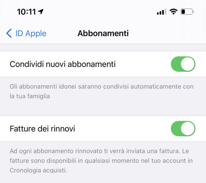 La condivisione in famiglia è ora disponibile per gli abbonamenti in-app