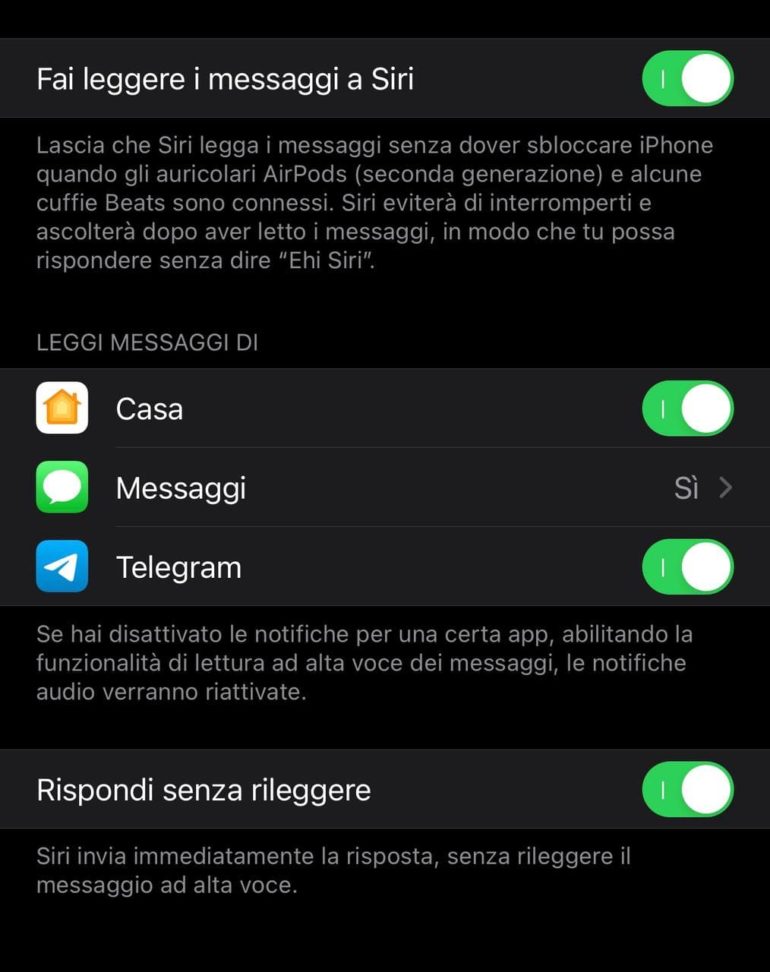 Siri Telegram