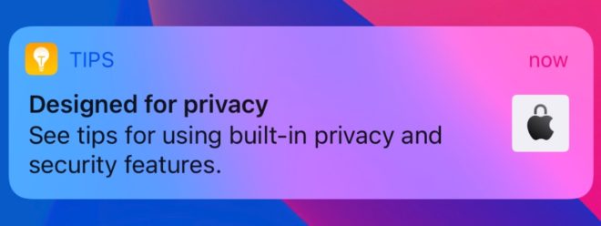 Apple aggiunge nuovi consigli sulla privacy nell’app Suggerimenti