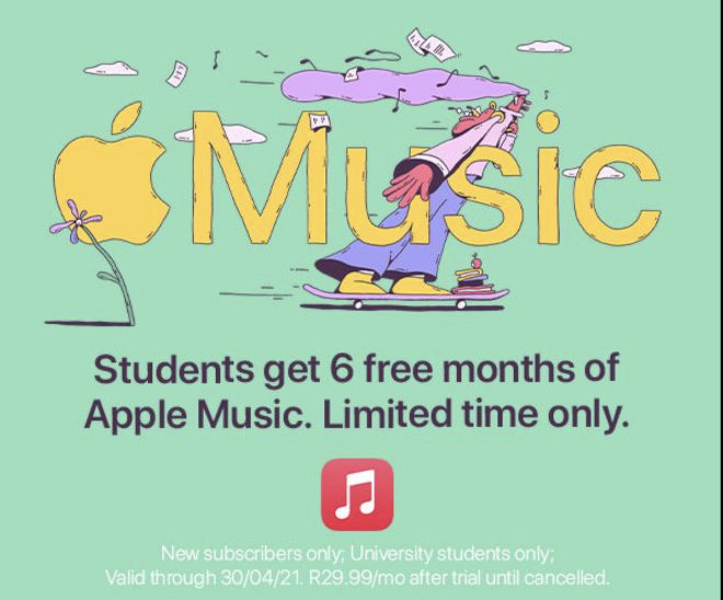Apple Music offre 6 mesi gratuiti agli studenti
