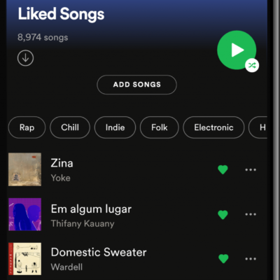 Spotify, via ai test dei nuovi filtri per la raccolta musicale