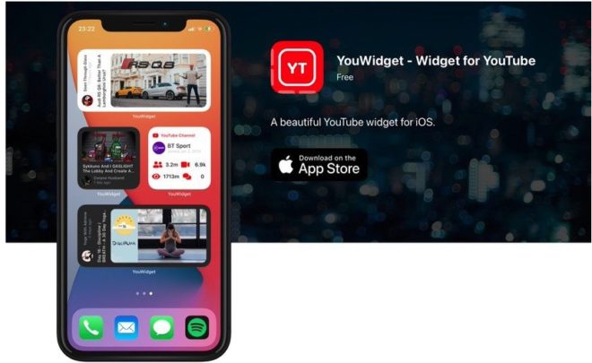 YouWidget, il widget che porta YouTube su iOS 14