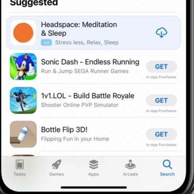 Apple sta testando nuovi spazi pubblicitari su App Store