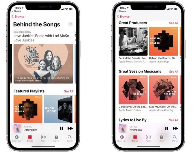 apple music behind the songs