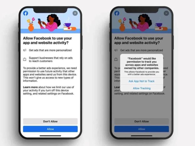 Facebook testa un nuovo messaggio per chiedere l’autorizzazione al tracciamento