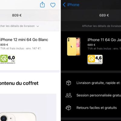 Apple mostra l’indice di riparabilità di iPhone e Mac in Francia