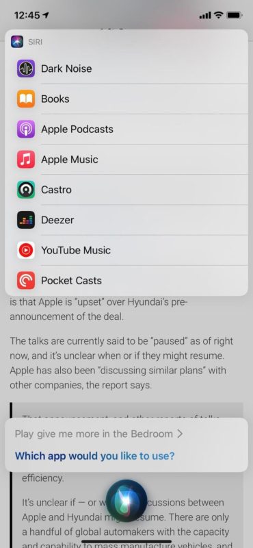 siri musica streaming defualt