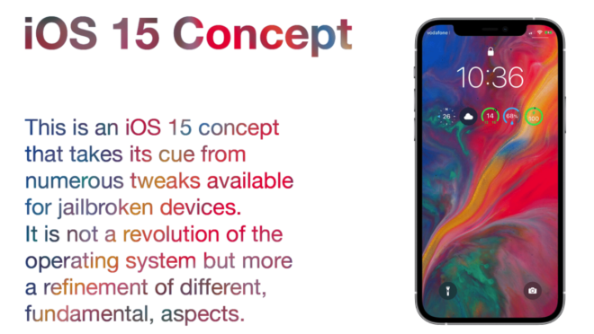 Concept immagina le novità di iOS 15