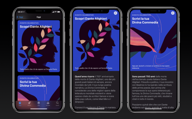 App Store celebra il 700 anniversario di Dante Alighieri iPhone