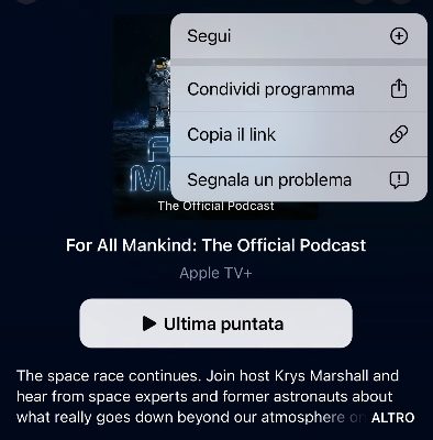 Apple sostituisce “Iscriviti” con “Segui” all’interno dei podcast
