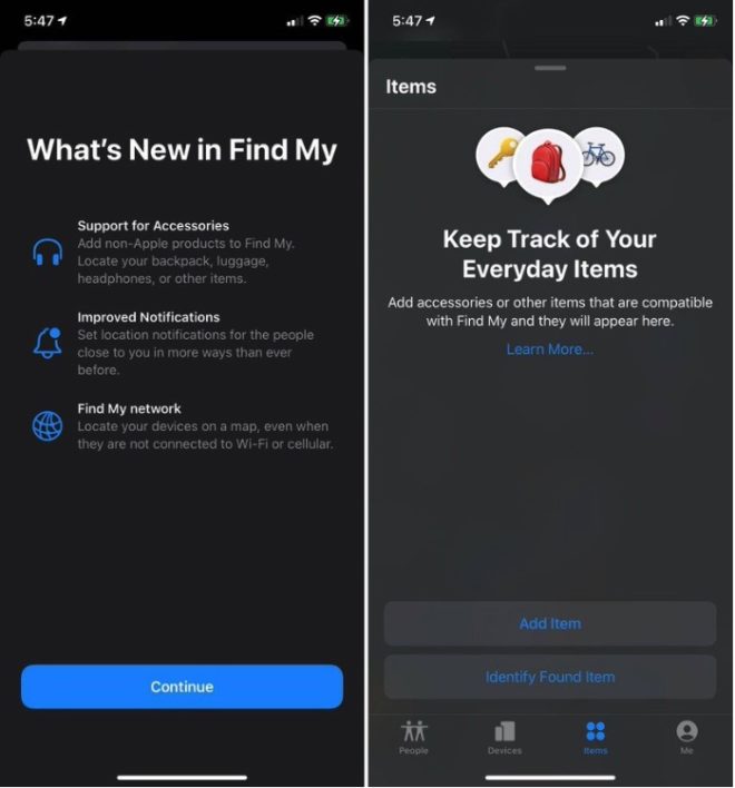 iOS 14.5 beta 3: nuova tab “Oggetti” nell’app Dov’è e non solo