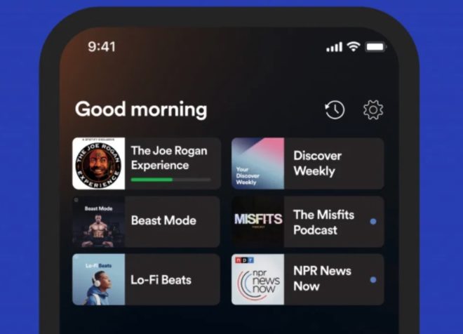 Spotify aggiorna l’app iOS con una nuova schermata iniziale