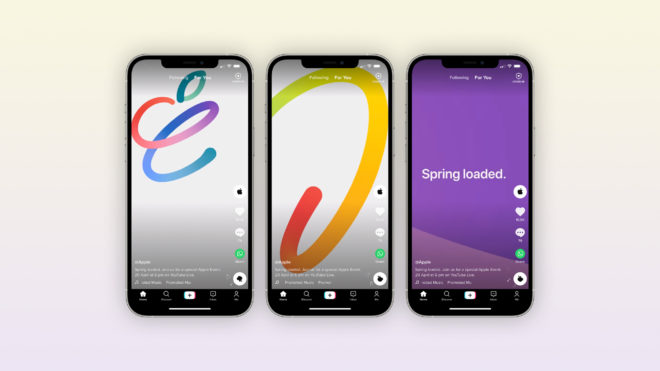 Apple promuove l’evento “Spring Loaded” su TikTok