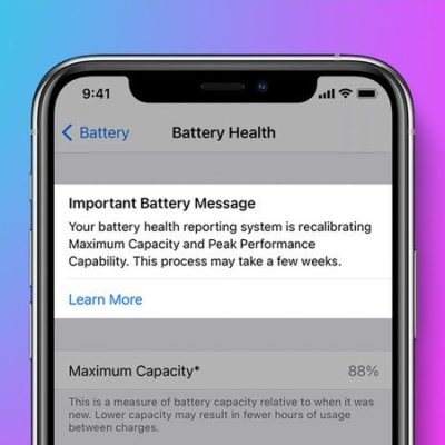 iOS 14.5, capacità massima della batteria migliorata dopo il processo di ricalibrazione su iPhone 11