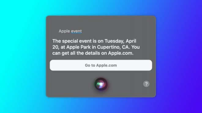 Siri rivela in anticipo la data del prossimo evento Apple?