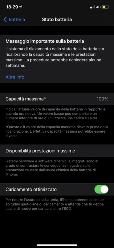 come calibrare batteria iphone