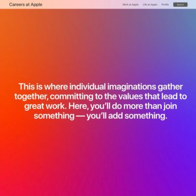 Apple lancia il nuovo sito web “Careers at Apple”