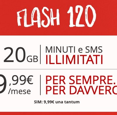 iliad lancia Flash 120 e GIGA 80 a partire da 7,99€ [ANCHE IN 5G!]
