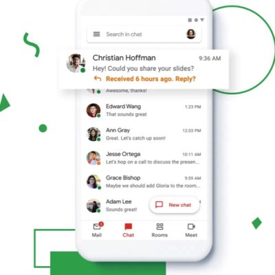 Google Chat arriva su Gmail per iOS