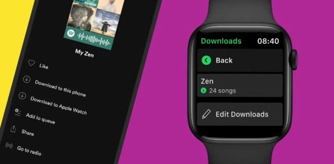 Spotify su Apple Watch supporta la riproduzione offline