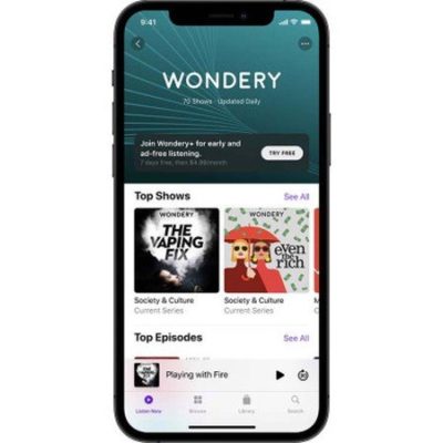 Wondery+ di Amazon arriverà su Apple Podcast Subscriptions