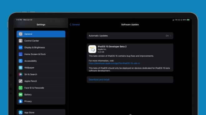 Apple rilascia una nuova versione di iOS 15 e iPadOS 15 beta 2