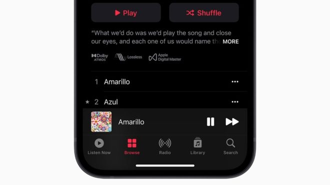L’Audio Spaziale non si attiva sui brani già scaricati in Apple Music