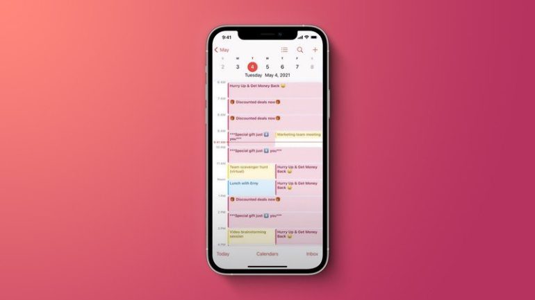 virus calendario iphone