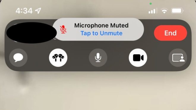 FaceTime su iOS 15 ci avviserà se parliamo con il microfono disattivato