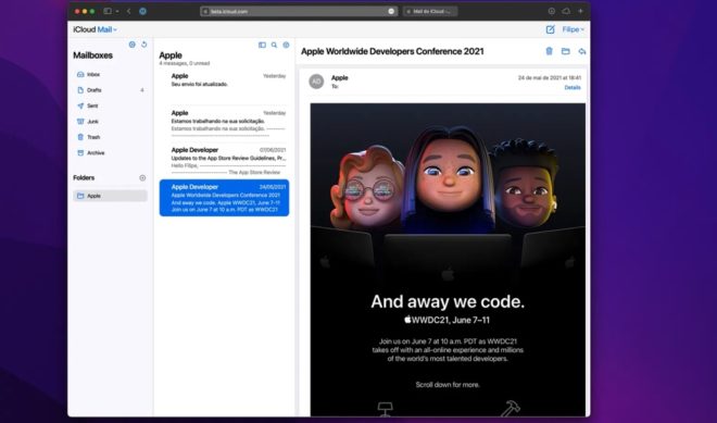 Apple aggiorna l’interfaccia di iCloud Mail Web