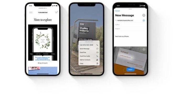 Live Text di iOS 15 sarà limitato solo agli iPhone più recenti
