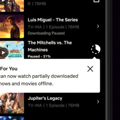 Netflix consentirà di guardare contenuti parzialmente scaricati