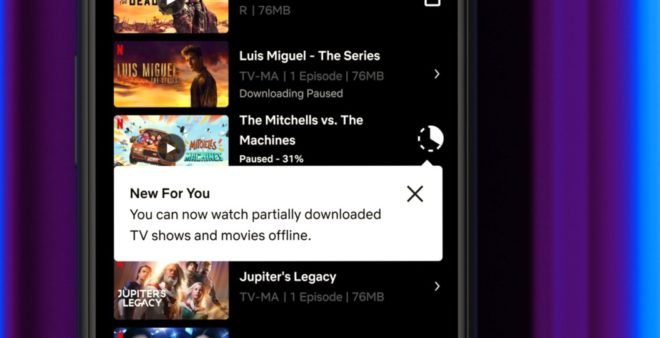 Netflix consentirà di guardare contenuti parzialmente scaricati