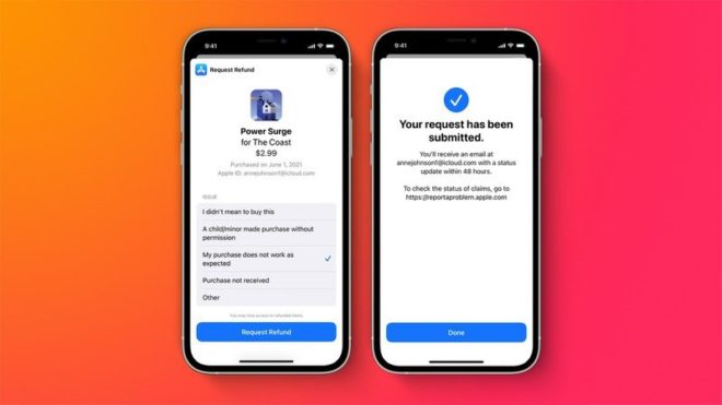 Con iOS 15 puoi richiedere i rimborsi in-app direttamente dalle app