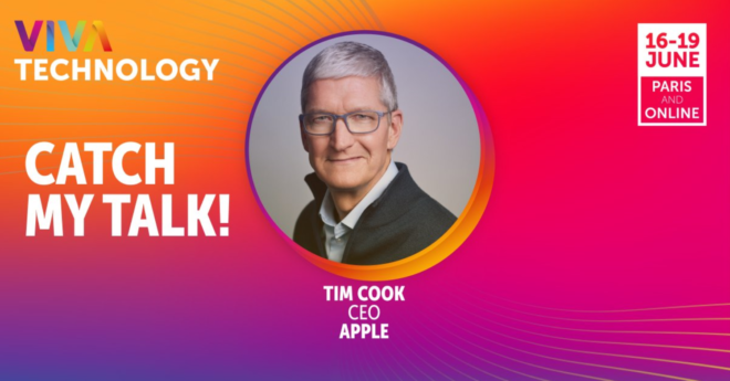 Tim Cook parlerà alla conferenza VivaTech in Europa