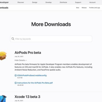 Disponibile un nuovo firmware beta per AirPods Pro