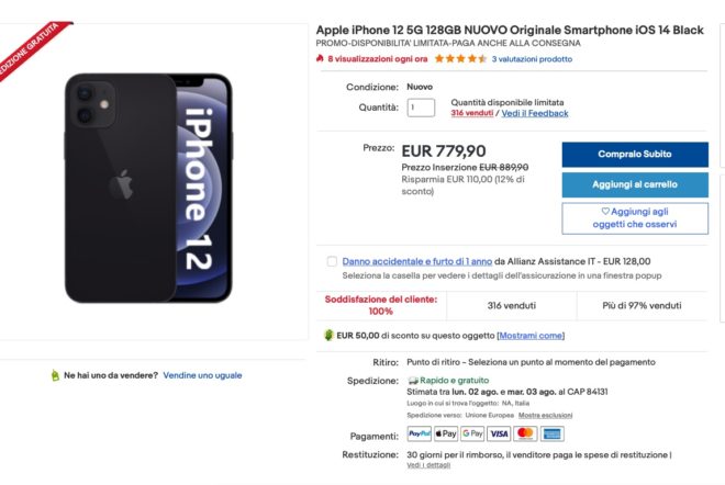 eBay supporta i pagamenti tramite Apple Pay anche su Web