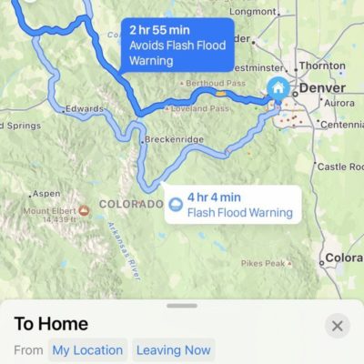 Apple Maps mostra le allerte meteo su iOS 15