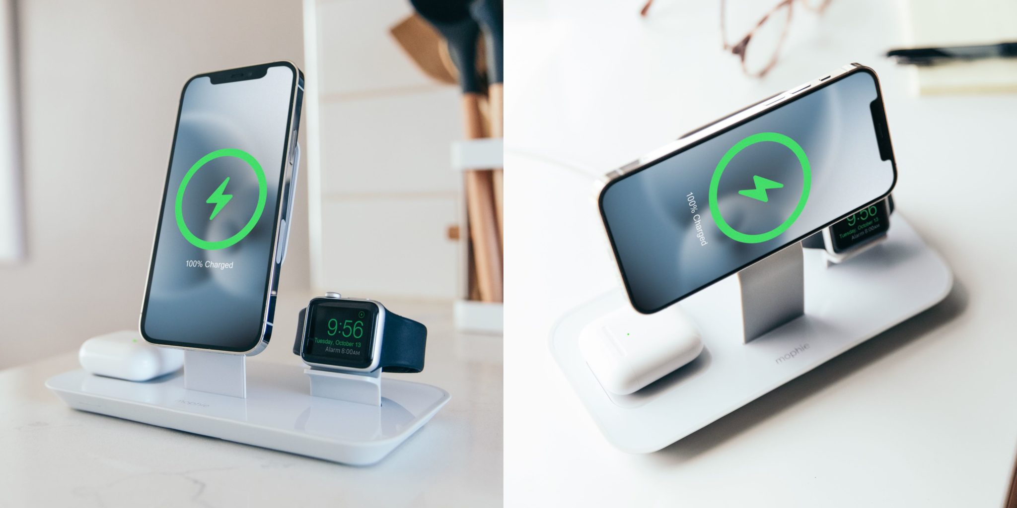 Mophie Wireless Charging Pad – Caricabatterie Wireless Bianco Con Ricarica Rapida | Base Di Ricarica Compatta E Di Qualità - 2