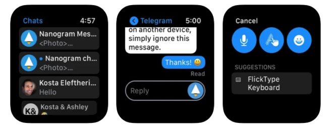 Nanogram porta l’esperienza completa di Telegram su Apple Watch