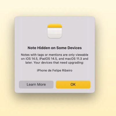 Le note create in iOS 15 e macOS 12 non vengono sincronizzate sulle vecchie versioni